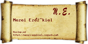 Mezei Ezékiel névjegykártya